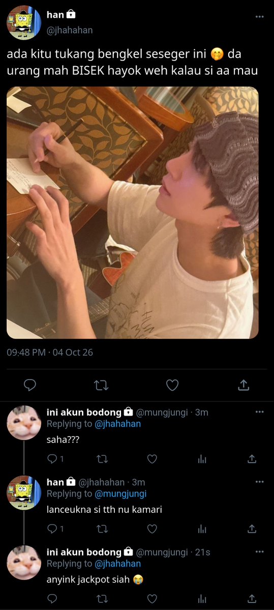 gyutnite's tweet photo. Day-14
Yoonhong one tweet au

perkara mobil dadas, si jh dapet jackpot 🤭

part of #0522REALMS_15Days_Challenge 
#윤홍 @0522REALMS https://t.co/p56kPpxQzv