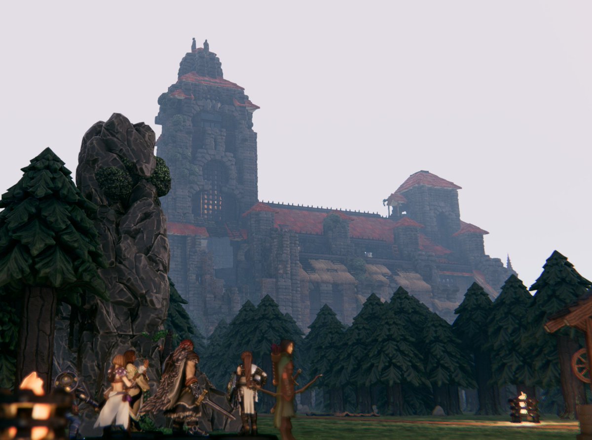 heimdal_3's tweet photo. #SoloRPG
村の女祭から依頼を受けて、村の廃寺院でアンデッド退治をやる羽目になったPCパーティ。
魔法使い女子がクリスタルボールで偵察してみると、寺院の暗闇にはウィザードリイの不確定名画像のような死霊の群れが; そいつらと語らう1人の男の姿も映し出された(TaleSpire画像)… https://t.co/Y1B5BPRMai
