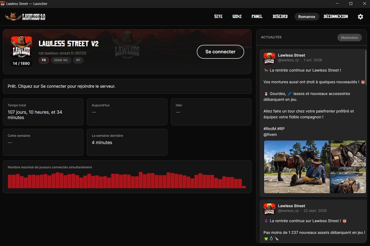 lawless_rp's tweet photo. LE LAUNCHER LAWLESS STREET EST DISPONIBLE ! 
Connexion automatique, gestion DX12/Vulkan, gain de temps, vidage cache, temps de jeu… et configuration automatique du client !

Lawless adopte avec la nouvelle OneSync ! Fini les 32 joueurs max en scope, maintenant 128 !
@FiveM https://t.co/RYqhSgSucg