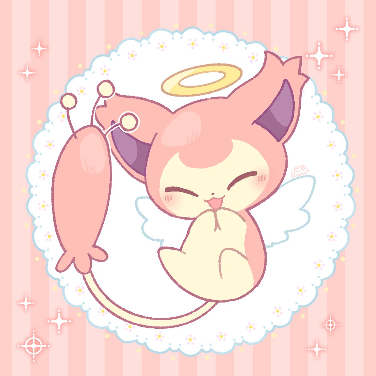 HarebiyoriNana's tweet photo. ギリギリ間に合った…！
素敵な企画に参加させていただきます🐈🪽
#ポケモン天使化 https://t.co/FywI3a9DmZ