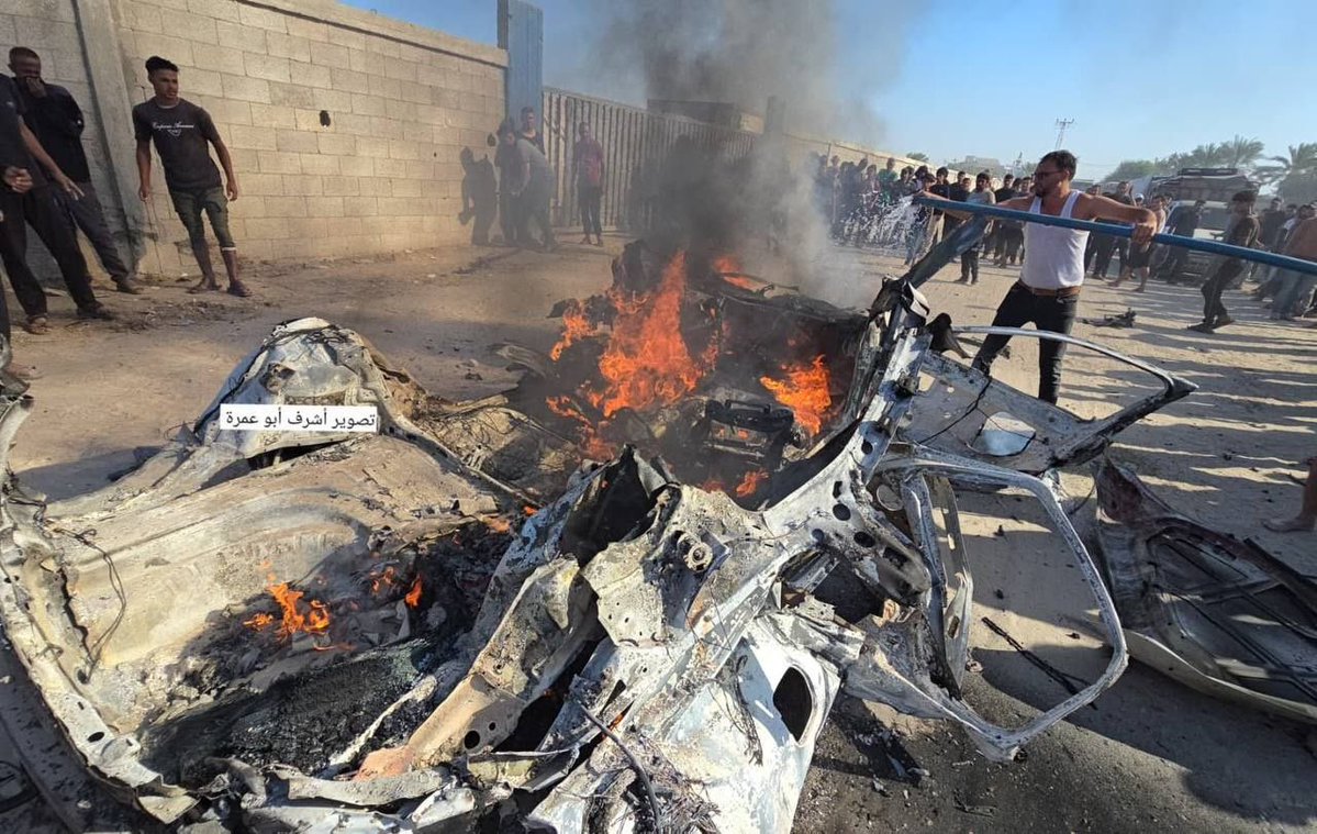 MosabAbuToha's tweet photo. Latest updates from Gaza today, October 4, 2026. (All in local time):

9:00 a.m.
A Palestinian named Saqr al-Qaisi was slaughtered and 10 others were injured in a strike on a vehicle in the Al-Hawz area of Deir al-Balah, in central Gaza.

10:53 a.m.
Four people were injured in a strike targeting a group of civilians in Beit Lahia, northern Gaza.

11:45 a.m.
Six-year-old Suha Mohammed Nasser died from injuries sustained after being shot by Israeli forces inside her displacement tent in the Wadi al-Salqa area, south of Deir al-Balah in central Gaza.

11:57 a.m.
36-year-old Muath Jamal Abu Nusaira was killed and several others were wounded after civilians were targeted near Al-Makab Street, northwest of Khan Younis.

12:37 p.m.
A child was injured by Israeli gunfire while carrying water at his place of displacement at Abdel Qader Al-Husseini School in western Khan Younis.

12:42 p.m.
Two people, including a woman, were injured by Israeli forces in the Al-Salatin area of Beit Lahia in northern Gaza.

2:50 p.m.
Israel carried out a strike on a group of civilians in the Al-Majaida neighborhood near Street 5, west of Khan Younis. Several people were injured.