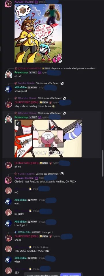 Blaixen2's tweet photo. His server full of kids is a fucking cesspool lol https://t.co/dHkaIADgqu