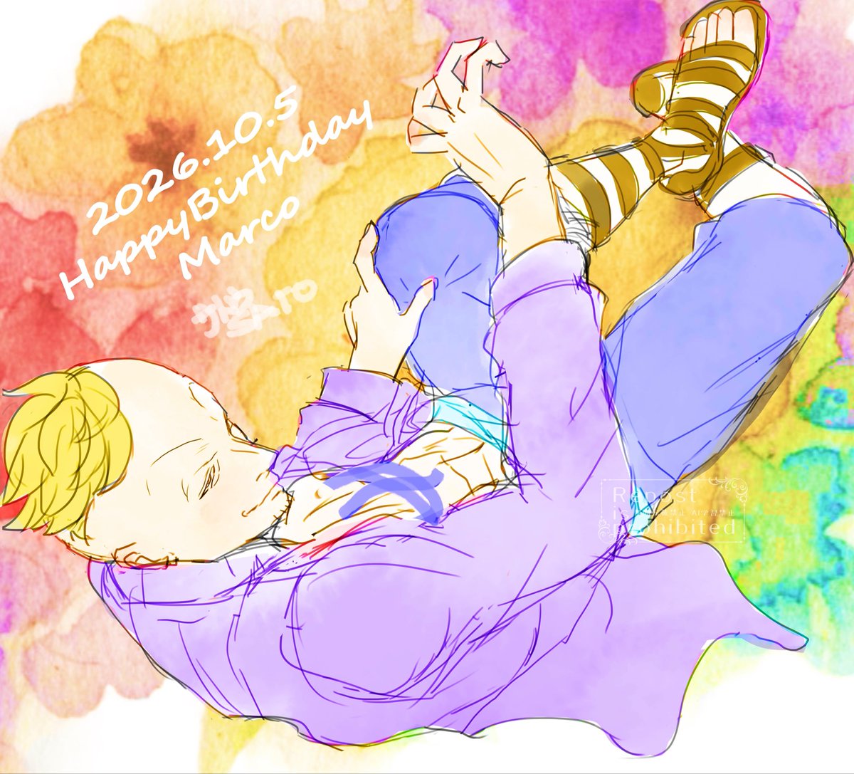 SATOpainumai's tweet photo. Happy Birthday 🍍さん！
幸せな日にしてください
#マルコ誕生祭2026
#不死鳥マルコ誕生祭2026 https://t.co/HiaJPc0zUc