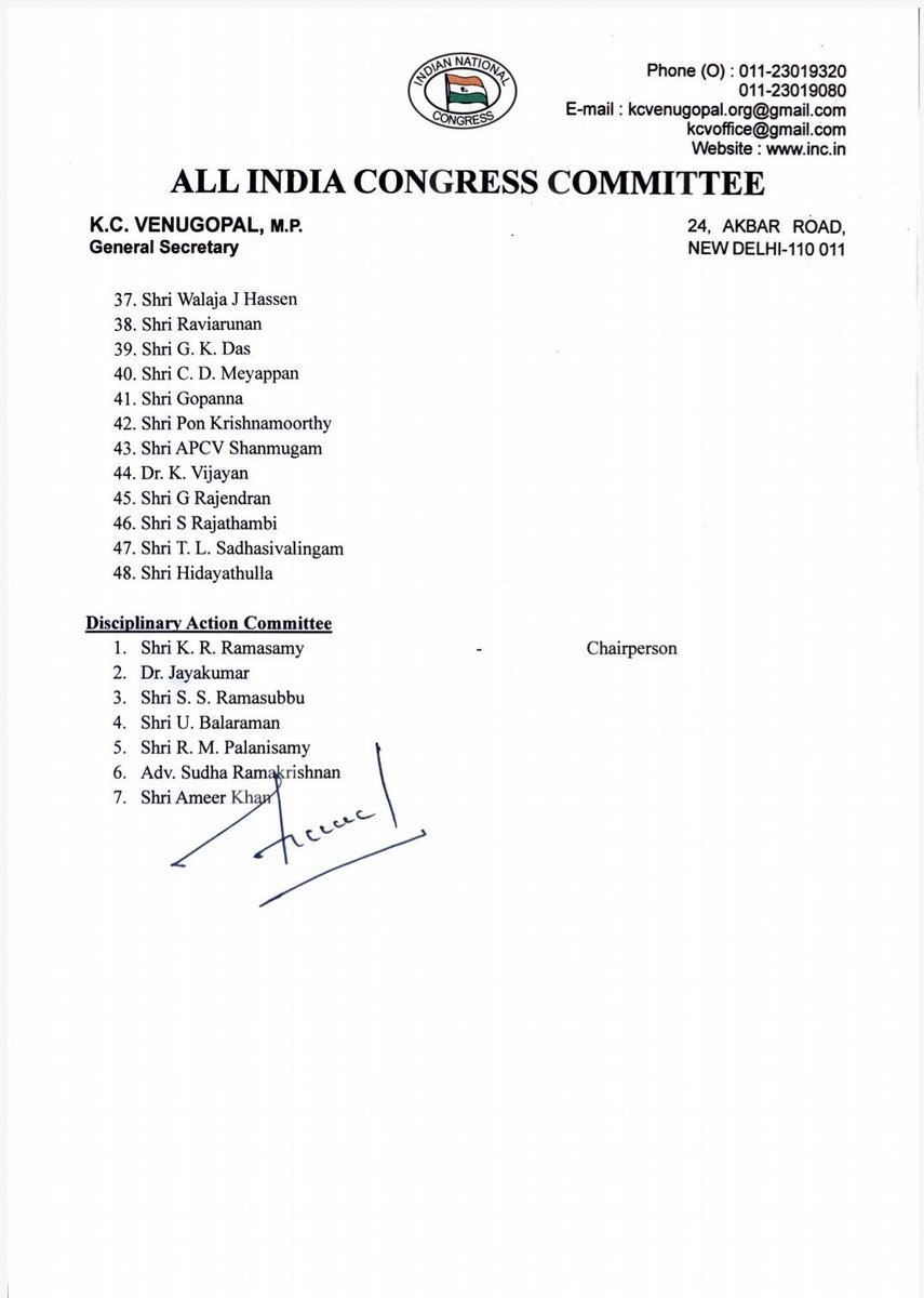 GAMIR_INC's tweet photo. I sincerely thank Smt. Sonia Gandhi ji, CPP Chairperson; Shri Mallikarjun @kharge ji, AICC President; Shri @RahulGandhi ji, Leader of the Opposition in the Lok Sabha; and Shri @kcvenugopalmp ji, AICC General Secretary (Organisation) for approving the constitution of the Political Affairs Committee, Advisory Committee and Disciplinary Action Committee of the Tamil Nadu Pradesh Congress Committee.

I am grateful for their continued guidance and support. This initiative will further strengthen the organisation and enhance coordination within the party in Tamil Nadu.

#Congress @INCTamilNadu @INCIndia #OrganisationalStrength