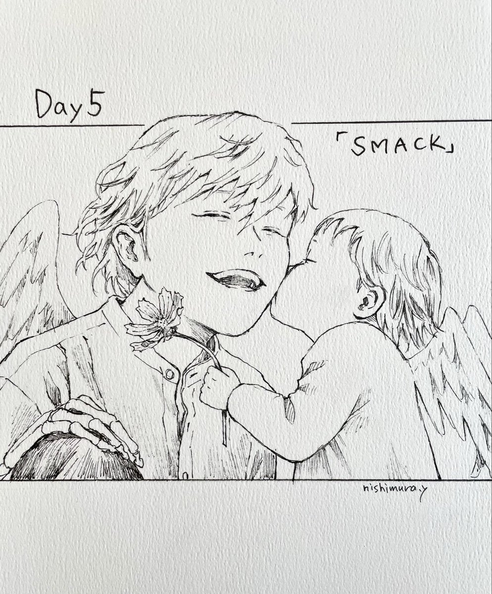 nishimurayukio7's tweet photo. #inktober2026
#inktober

day5
「SMACK」ちゅっ♡ https://t.co/Cjs3iYm7lo