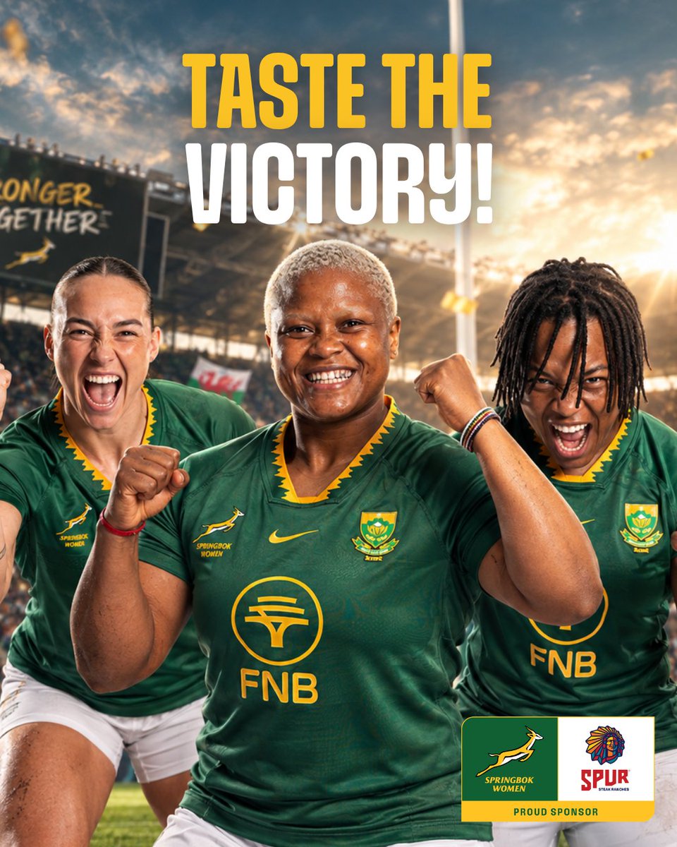 SpurRestaurant's tweet photo. THAT’S OUR BOK WOMEN! 🇿🇦🔥
A huge congratulations @WomenBoks! 💚💛

Let’s hear it for our ladies! Fill the comments with 🇿🇦🇿🇦🇿🇦 and show them some love! 🙌

#ESPvRSA #BackHer #SpurXSpringbokWomen #BringingPeopleTogether https://t.co/0rkkbj3yRN