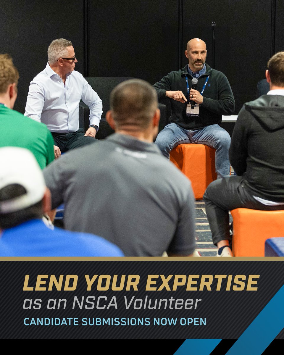 NSCA's tweet photo. What deserves greater attention in our profession? 💡

Explore 4 openings across the NSCA and NSCA Foundation Boards of Directors.

Set priorities and direct resources.

📅 Submit your Letter of Intent and CV/Resume by November 15.

PUT YOURSELF FORWARD » https://t.co/pV7RSx4ogO https://t.co/Cj1vhpc5OT