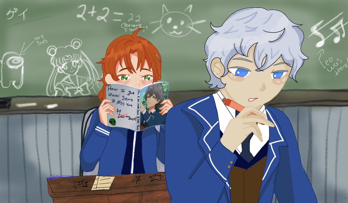 IzuleoWeek2025's tweet photo. Today’s art is by @/bittwrsweet.brownie on discord/Leo.barking.daily on instagram! Thank you so much!

1 week left until Izuleo Week! https://t.co/k9Ylmm1wBe