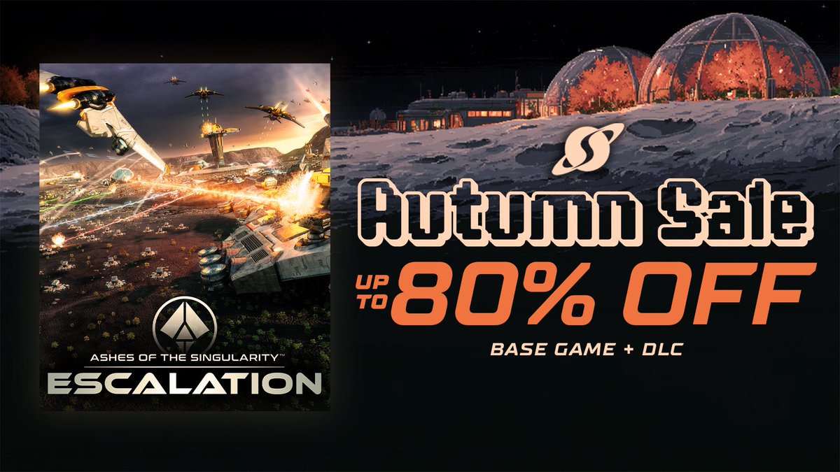 ashesgame's tweet photo. Thousands of units, planet-sized maps, zero chill. Ashes of the Singularity: Escalation is 80% off through October 8.

Shop Now: https://t.co/AGZxVT5yes https://t.co/IVVitWCgZX