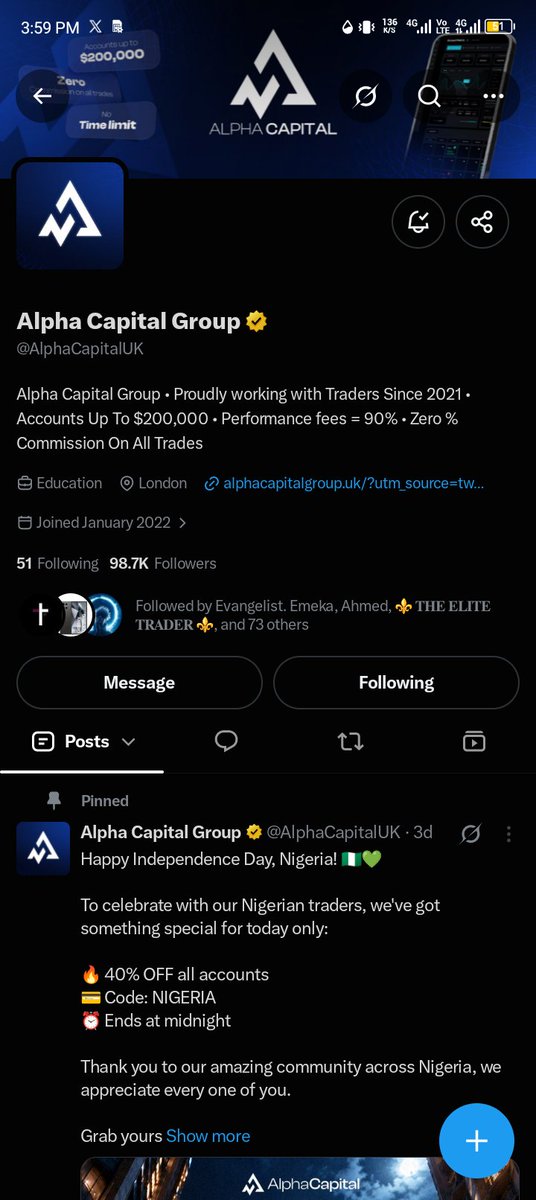 Mike_AMG1's tweet photo. @iTrades7 @AlphaCapitalUK @madeinwings @PropFirmStars @Ahmad_lambo 
@The_Big_Sammie 
@daraja_fx 

Successfully completed. https://t.co/D2kgcTwRkY