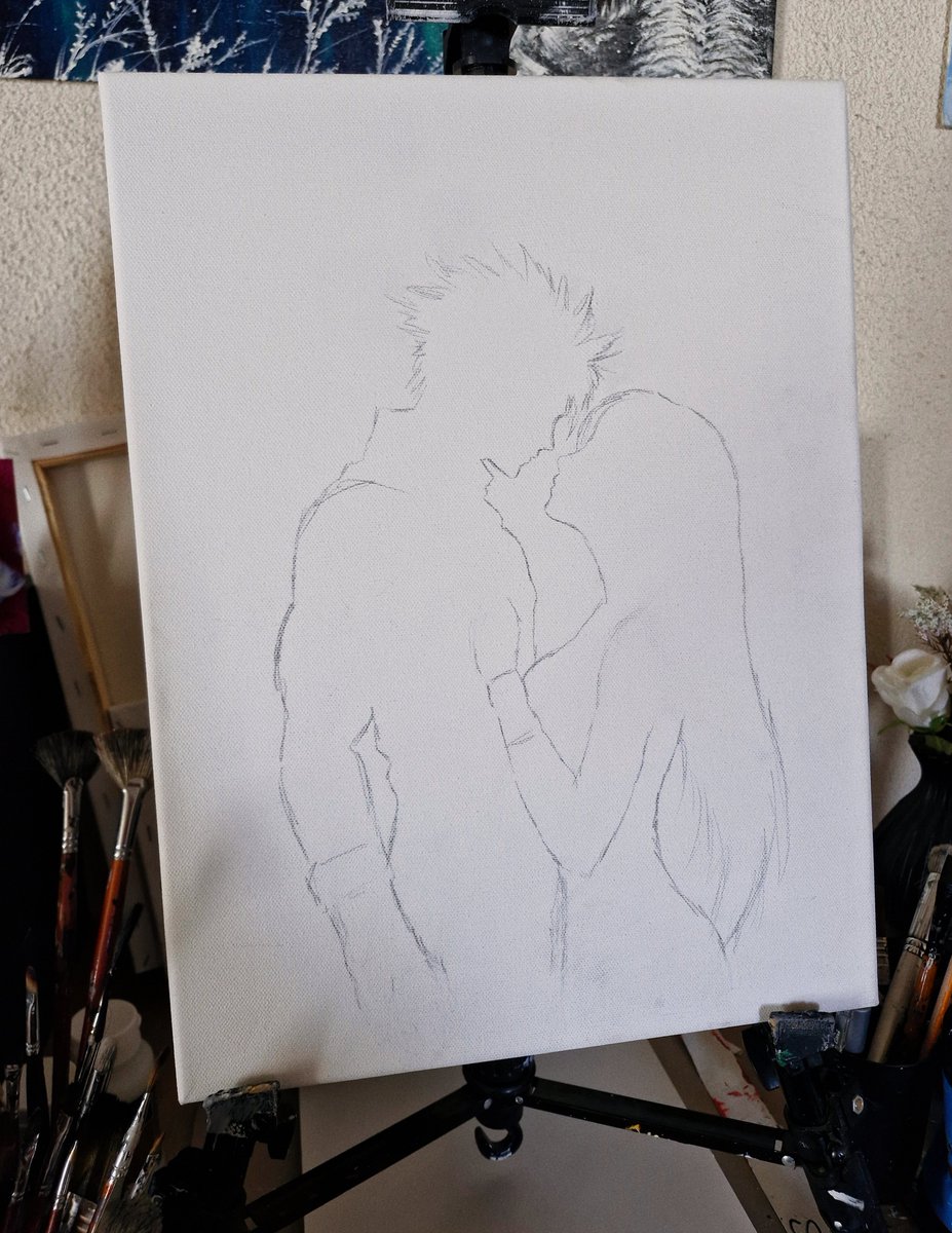 Krystine_art's tweet photo. A new #FF7 painting is coming!! 🥰🎨 https://t.co/wO3z5aqaZ5