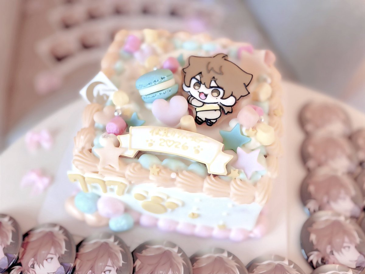 243G4KU's tweet photo. 今年もたくさんこだわりを詰めたフルオーダーケーキでお祝いしました＞ꇴ＜🎵ケーキのデザインで悩んだ時間も宝物で毎年楽しい(>̯͡.̮<̯͡) ♥本当にお誕生日おめでとう♥

 #伏見ガクバースデー2026 https://t.co/jO1FxaPJDB