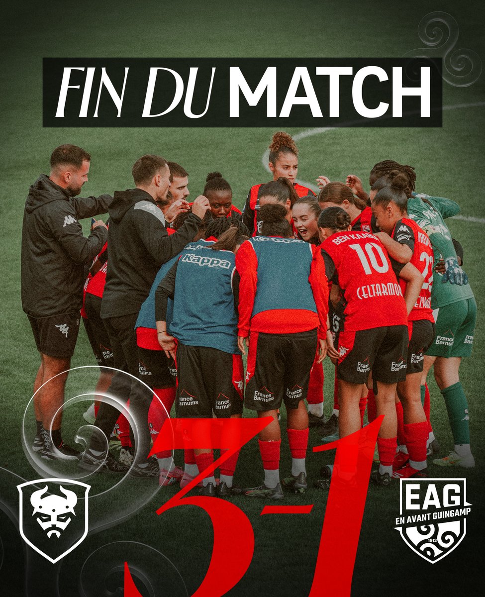 EAG_feminines's tweet photo. 🔚 Nos ❤️‍🔥&amp;🖤 s'inclinent pour la première fois de la saison à Caen.

#SMCEAG #EnAvant #WarRaok https://t.co/xuZXs8zEsp