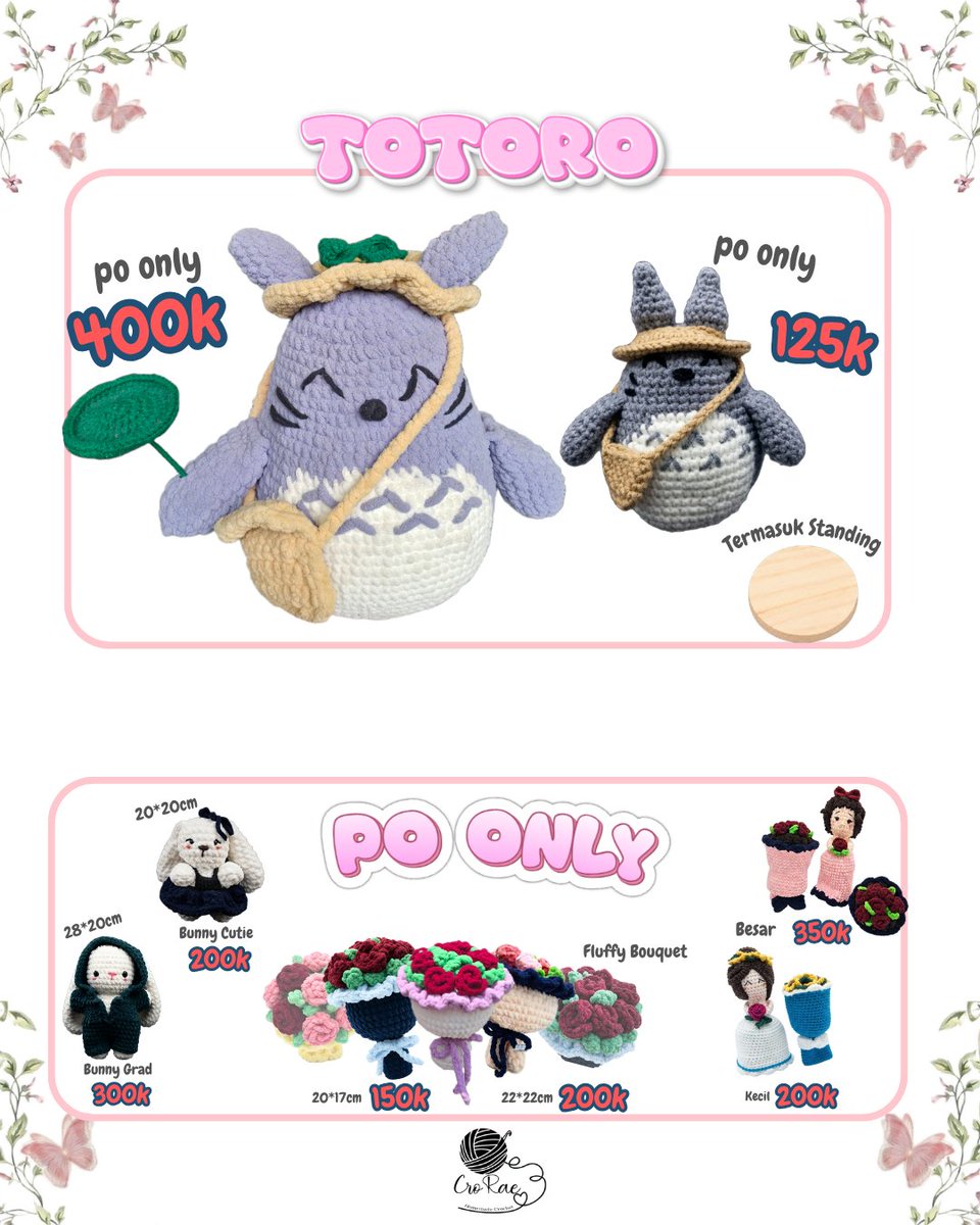 crorae_crochet's tweet photo. ✨ Wish us luck in our 1st CF! 🥹✨

Cuplikan Katalog Cro.Rae di #cf23 🧶🤍

🌸 PO 1–15 Okt disc 10%
🛍️ Freebies ganci
🎁GIVEAWAY 
📍 Booth: I-33A (Circle PYON)

Frieren, Chiikawa, Hatsune Miku, One Piece, Pokemon, SpiderMan

🛒 Pemesanan: https://t.co/684b1OuLcV

#cf23 #crochet https://t.co/Uwxl4qFrqF