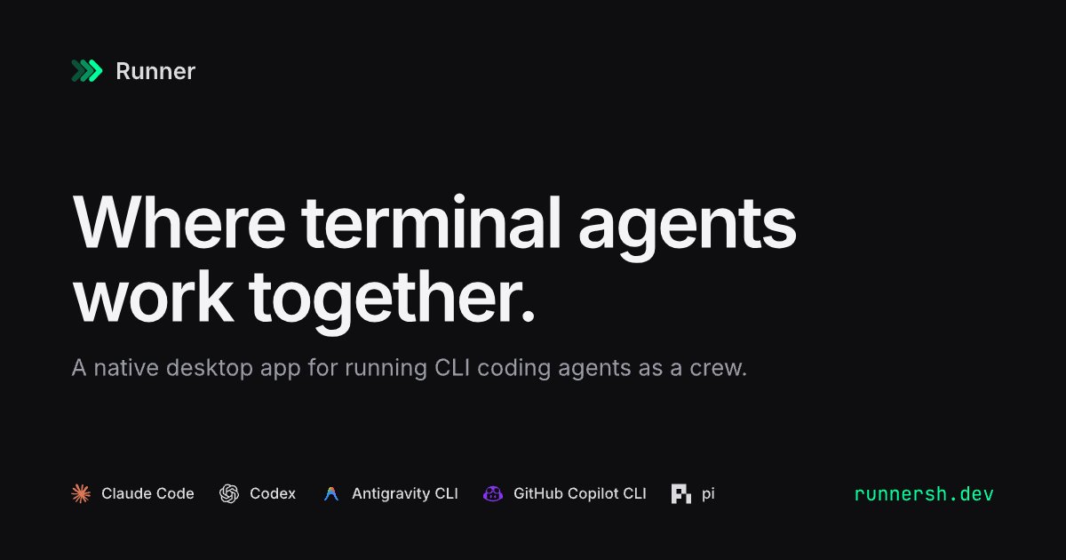 yicheng47's tweet photo. Runner now has a website: https://t.co/ICpl8ZTQri

The landing page was done by the following crew defined in Runner:

- coder (gpt-6.1-sol xhigh): implementataion
- reviewer (gpt-6-astra xhigh): code review
- qa (gpt-6.1-sol xhigh): uses the computer-use plugin for e2e testing https://t.co/OWaEh8A9a8