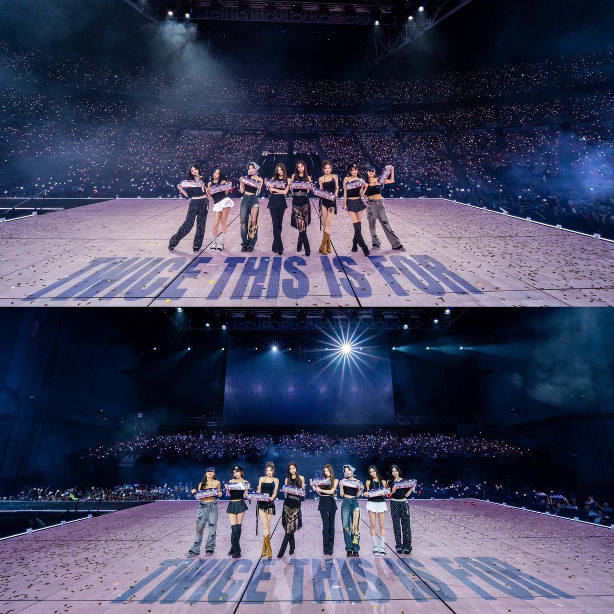 todayintwice's tweet photo. 1 year ago today, TWICE finished their sold out concert in Bulacan at Philippine Arena for their 6th World Tour 'THIS IS FOR.'

Filipino ONCEs! 🇵🇭 Share us your moments! ✨ https://t.co/n9JFPtrRS8