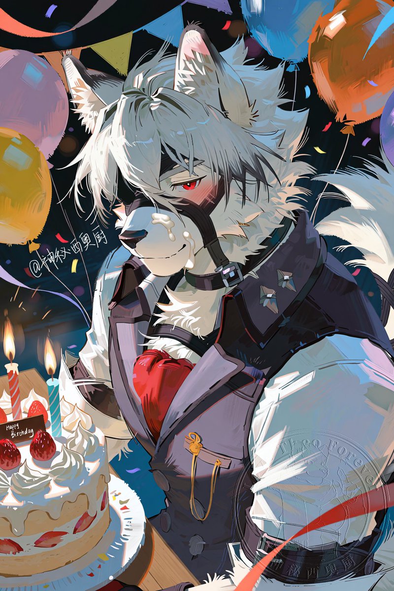 LoveTheoForever's tweet photo. Happy Birthday,Lycaon!#ZenlessZoneZero‌ #Lycaon #furry #AIGC https://t.co/XbBin4gx6D