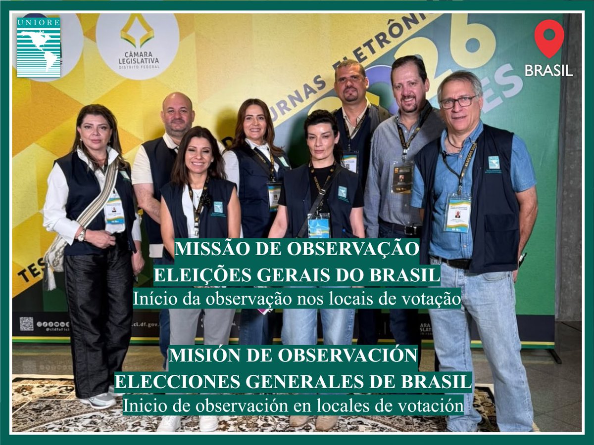 UNIORE's tweet photo. Início da Observação às Eleições Gerais do Brasil nos locais de votação. https://t.co/xXeJdD5My9
