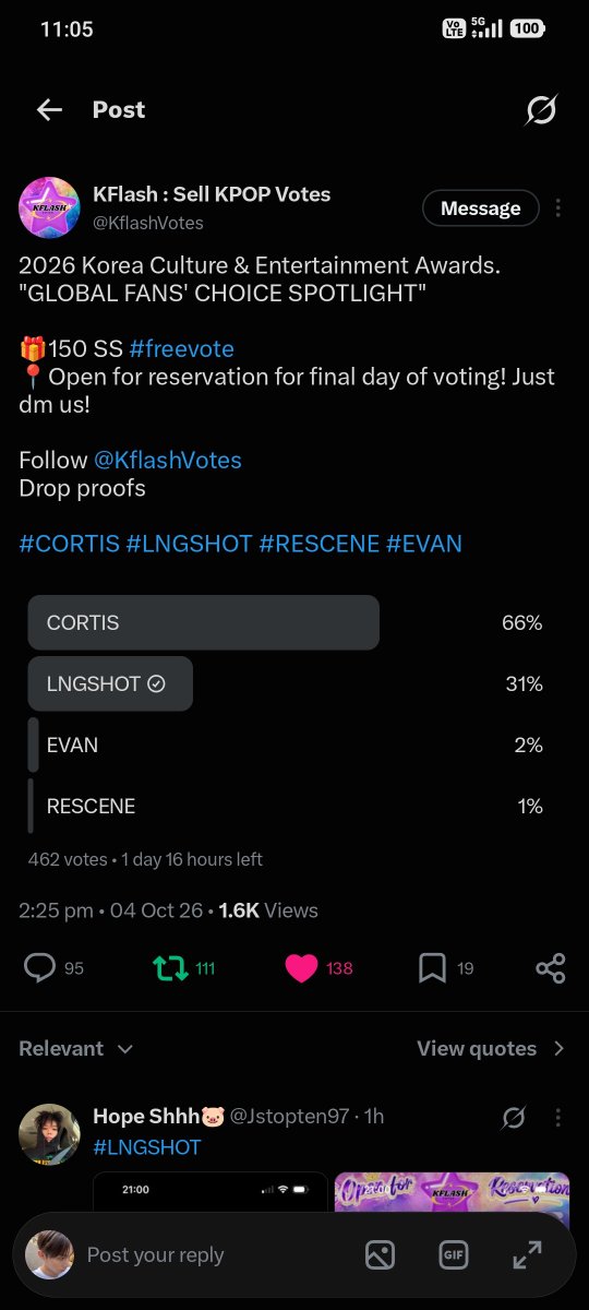 oh6ly's tweet photo. @KflashVotes #LNGSHOT https://t.co/vOgOce1ZSX