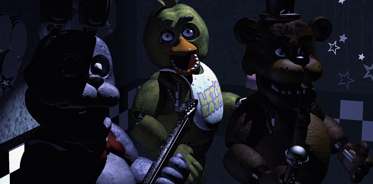 Umerikan's tweet photo. just some test renders I made using a random blender pack #fivenightsatfreddys https://t.co/khfFmQnlMn