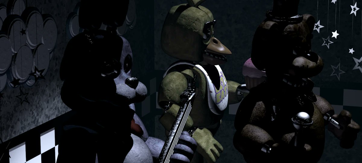 Umerikan's tweet photo. just some test renders I made using a random blender pack #fivenightsatfreddys https://t.co/khfFmQnlMn