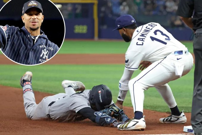 theindicatorpod's tweet photo. Josh Hart was every Yankees fan after Austin Wells blunder: 'Why are you going for third?'

Read more on The indicator : https://t.co/mMYknyW9ay https://t.co/mWTdexkDQM
