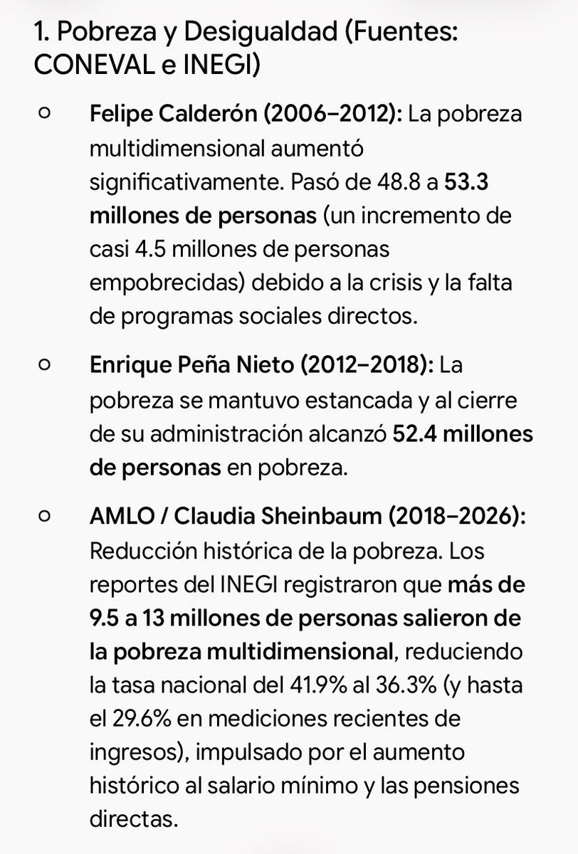 FreseSolar24511's tweet photo. @lamendiga Te dejo unos datos que hay que investigar antes de que se les borre la memoria de la realidad de las cosas: pedir "pruebas" ignorando al INEGI y al CONEVAL es todo un arte. Calderón multiplicó la violencia y Peña la pobreza; hoy los datos duros duelen pero educan. Saludos.👇🏻 https://t.co/y6uKfqaJHr