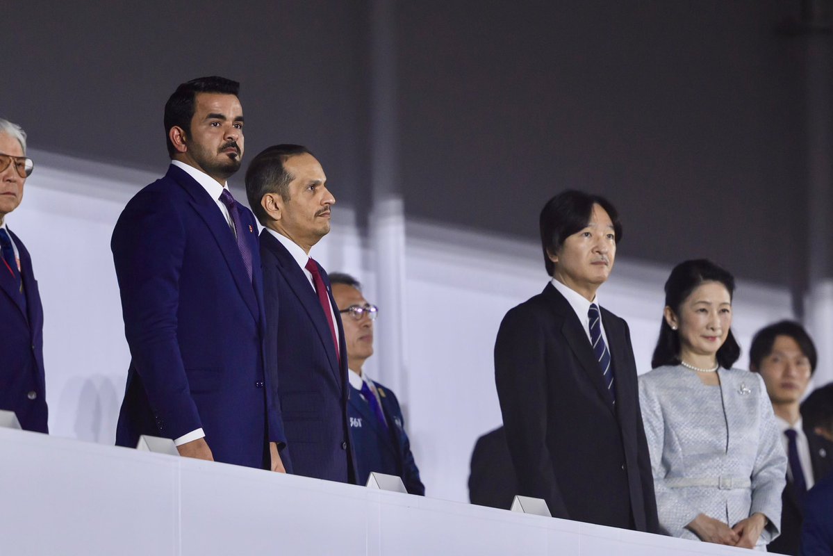 qatar_olympic's tweet photo. تسلّمت دولة قطر رسميًا، اليوم، علم المجلس الأولمبي الآسيوي في حفل ختام دورة الألعاب الآسيوية العشرين «آيتشي–ناغويا 2026»، وذلك إيذانًا ب��دء رحلتها نحو استضافة النسخة الحادية والعشرين من الدورة عام 2030، بعد 20 عامًا من استضافة الدوحة للدورة للمرة الأولى عام 2006.
 
وتزامنت مراسم تسليم العلم مع الكشف عن الهوية الجديدة للدوحة 2030 تحت شعار «ألعاب العمر».
 
وتسلّم معالي الشيخ محمد بن عبدالرحمن بن جاسم آل ثاني، رئيس مجلس الوزراء وزير الخارجية، علم المجلس الأولمبي الآسيوي نيابةً عن دولة قطر من سعادة الشيخ جوعان بن حمد آل ثاني رئيس المجلس الأولمبي الآسيوي خلال المراسم الرسمية لتسليم العلم.
 
وسلّم معالي رئيس مجلس الوزراء العلم بعد ذلك إلى سعادة جاسم بن راشد البوعينين، الأمين العام للجنة الأولمبية القط��ية، الذي سلّمه بدوره إلى البطل الأولمبي والآسيوي معتز عيسى برشم.

Qatar today formally received the Olympic Council of Asia (OCA) Flag at the Closing Ceremony of the 20th Asian Games Aichi–Nagoya 2026, marking the transition from the current host to Doha, host of the 21st Asian Games in 2030. Alongside the Handover, Doha 2030 introduced its new identity and slogan, The Games We Live For.
 
The Flag Handover marks the beginning of Qatar’s responsibility as the next Asian Games host, 20 years after Doha welcomed the Games for the first time in 2006.
 
His Excellency Sheikh Mohammed bin Abdulrahman bin Jassim Al Thani, Prime Minister and Minister of Foreign Affairs of the State of Qatar, received the OCA Flag on behalf of Qatar during the formal Handover ceremony from His Excellency Sheikh Joaan bin Hamad Al Thani, President of the Olympic Council of Asia.
 
The Prime Minister then handed the Flag to His Excellency Jassim bin Rashid Al Buenain, Secretary General of the Qatar Olympic Committee, who entrusted it to Olympic and Asian champion Mutaz Essa Barshim for the Doha 2030 presentation that followed.

#Doha2030 
#العاب_العمر