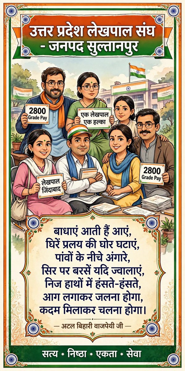 lekhpalsultanpu's tweet photo. हक की आवाज़ अब बुलंद होगी,
17 अक्टूबर से कार्य बहिष्कार होगा!
2800 ग्रेड-पे समेत सभी लंबित मांगें पूरी करो।
#लेखपाल_की_मांग https://t.co/O9rTQsk7Vo