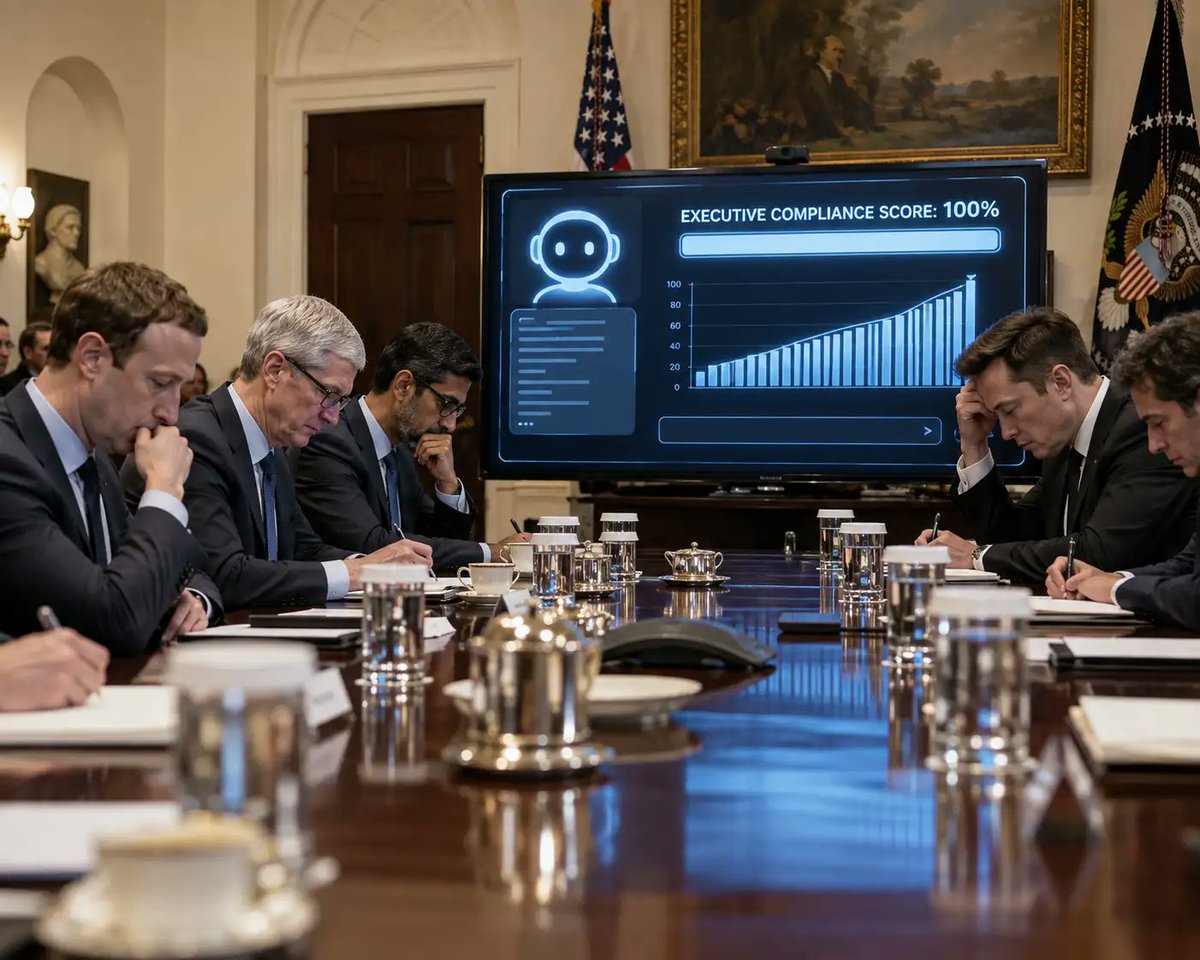 TheWrongTimes's tweet photo. SI Means Supreme Intelligence When Trump Is in the Room and Subservient Intelligence When the AI CEOs Are

#supremeintelligence #artificialintelligence https://t.co/N7HCCbyrsN