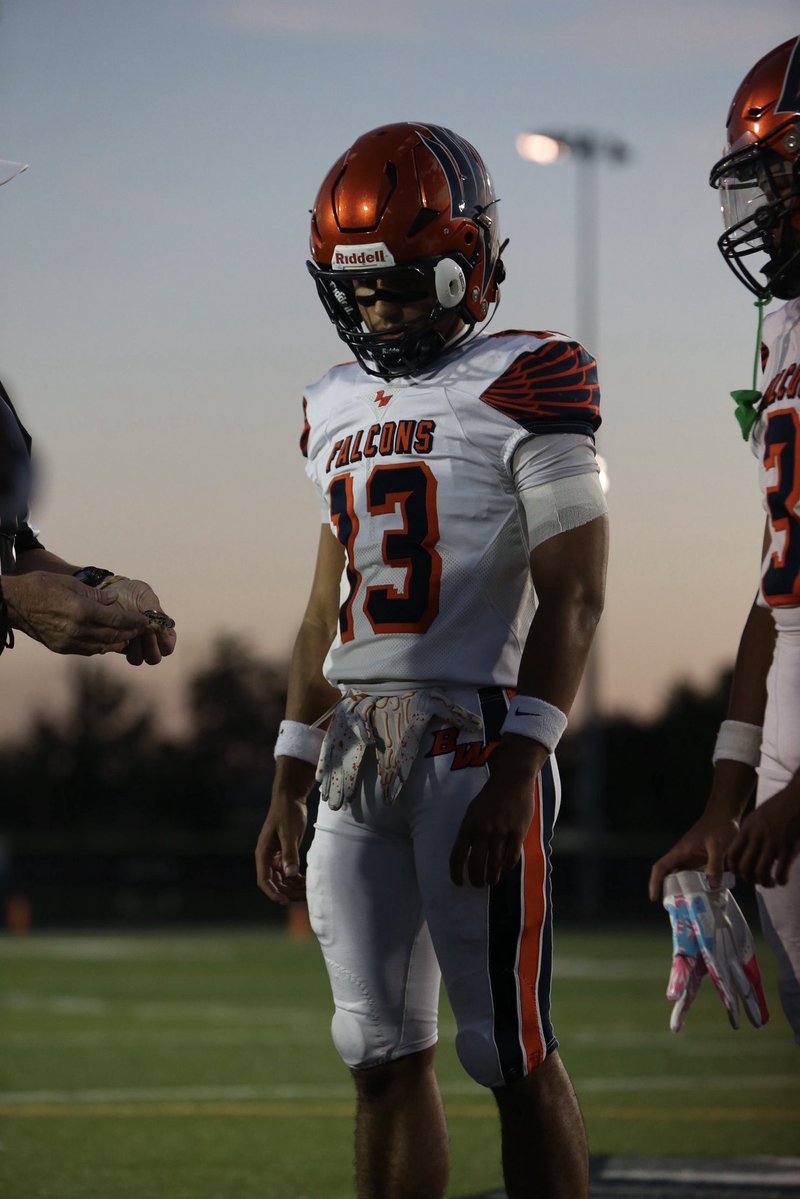 Jax_Mcintosh's tweet photo. Tough, hard-fought against a talented Champe team this weekend. @BWHSFootball @Coach_Canney @andrejones1185 

2 TDs
2 Ints
160 Rec Yds https://t.co/SpEXJ7Kl6R