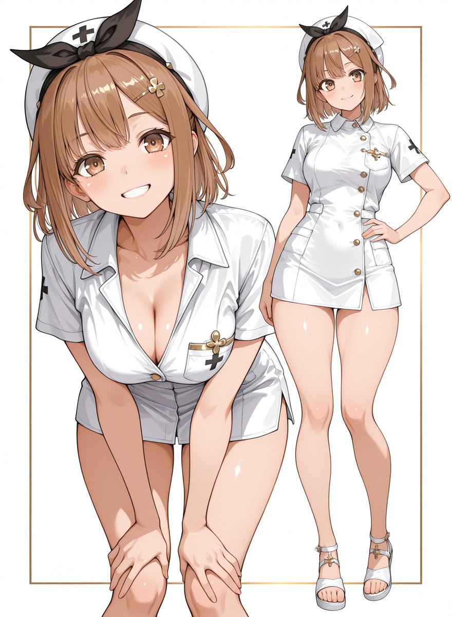 sAsAyAkA3389's tweet photo. 「月曜の朝ですよー、お元気ないですね？ お注射しましょうね」

#AIart 
#SFW 
月曜朝のライザエキス（採り過ぎ注意） https://t.co/O210Fsh7rf