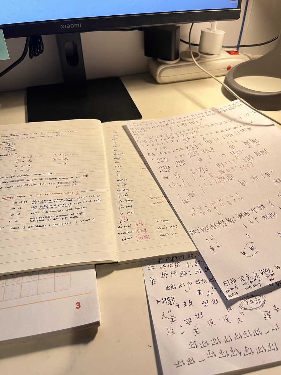 evecsent's tweet photo. today’s recap :3 so happy to be the second person on the board hehehe. actually i forgot to turned off my ypt and it makes my study time become 6 hours, i studied only 3 hours btw but i’m so happy i can write 你好，对不起，没关系 :9 but it’s hard for me to write 谢谢 https://t.co/m9vfZiAZkv