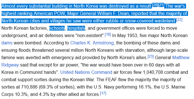 Fikkzz06's tweet photo. @ChainsawRailgun didnt even mention the countless koreans that died because the needless american involement in the korean war and the insane war crimes committed. 

Look im not saying North Korea is a great country, but im not gonna pretend like theyre somehow more evil than the USA. not close. https://t.co/WwwZvc5v2b