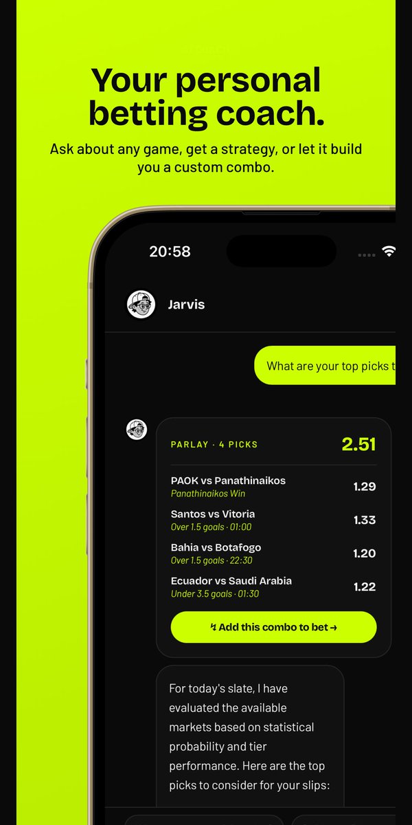 PythonLead's tweet photo. Hey, I made Jarvis Bet please check it out. Released on both IOS and Google Play store.

https://t.co/oAhDAEwQOC

https://t.co/wfjpEaaQzx https://t.co/gYMb8Csc8i