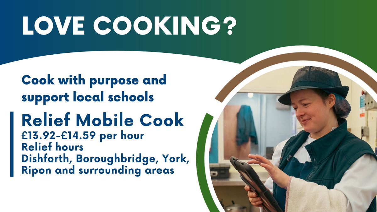 NycjobsUk's tweet photo. 🍽️ Love cooking but want the flexibility to choose when you work?

Apply here! https://t.co/FcAKINm3vM

#MobileCook #ReliefCook #SchoolCatering #CateringJobs #RiponJobs #YorkJobs #BoroughbridgeJobs #SchoolJobs #ResourcesandCentralServices https://t.co/n4YxuNmkZa