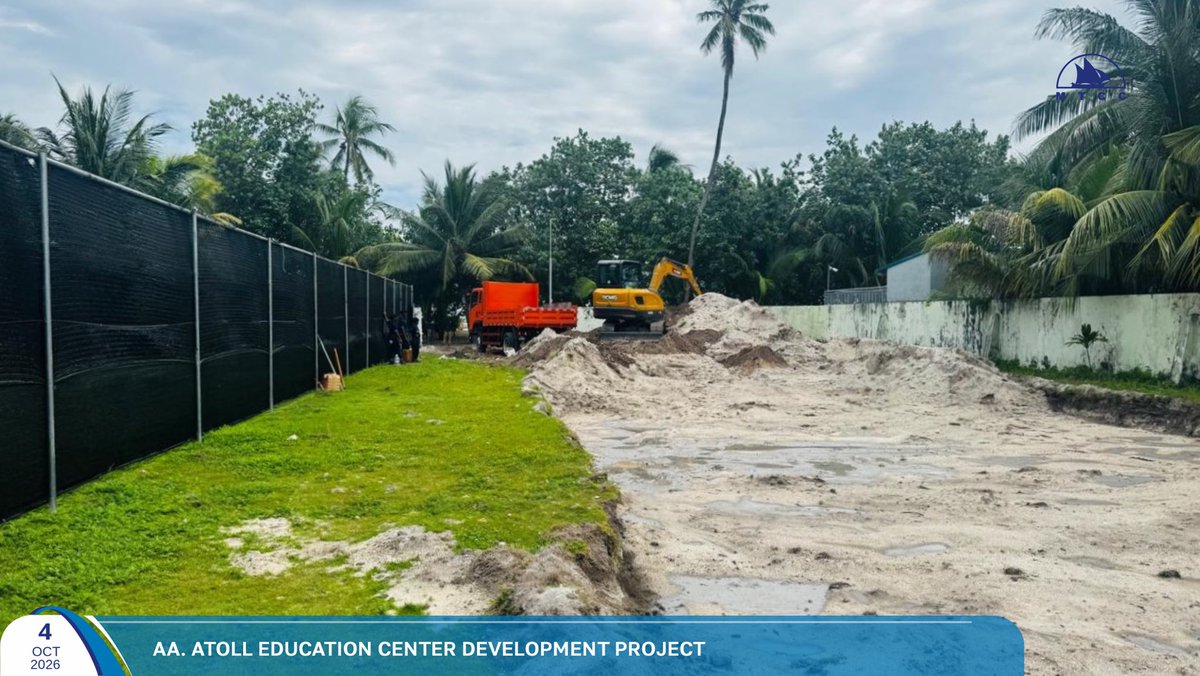MTCCPlc's tweet photo. Project Update: Design and Build of Development of Infrastructure in AA. Atoll Education Center (AA. Rasdhoo School)

Foundation excavation works are currently ongoing at the project site.

Follow more updates at: https://t.co/gj1h168wwY

#MTCCProjects #TeamMTCC #RayyithungeKunfuni #GaumuBinaakurumugaaMTCC
