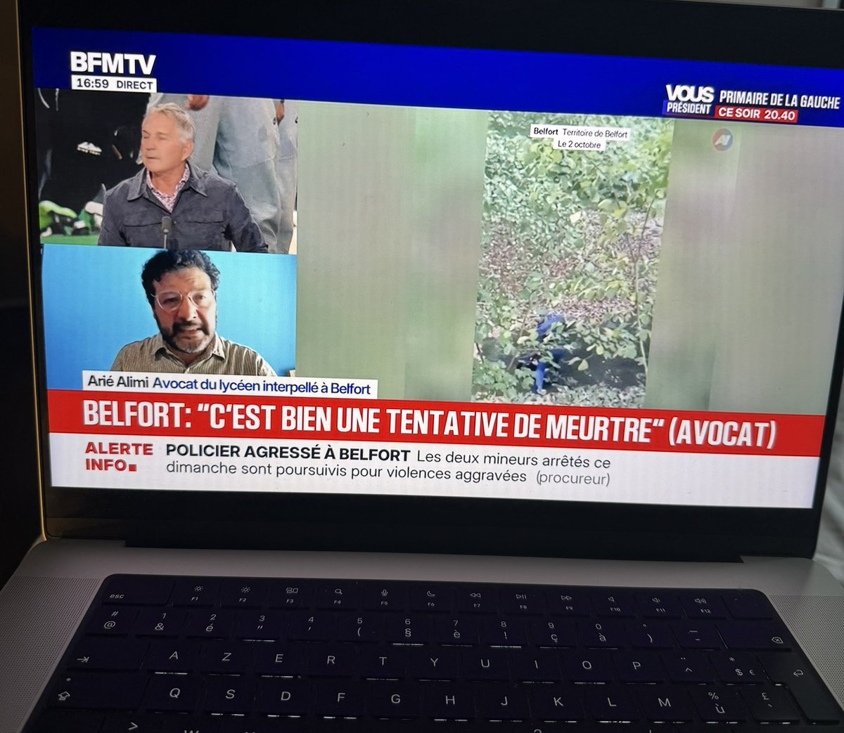alancelin's tweet photo. 🔴 « Tentative de meurtre » #Belfort #Lycéens 

Panique sur l’antenne de BFMTV 

L’avocat Arié Alimi affirme que le procureur de Belfort a menti: le mineur de 17 ans a bien eu la tête maintenue sous l’eau

Une plainte a été déposée contre le policier et le ministre Nunez https://t.co/VwSAq736gm