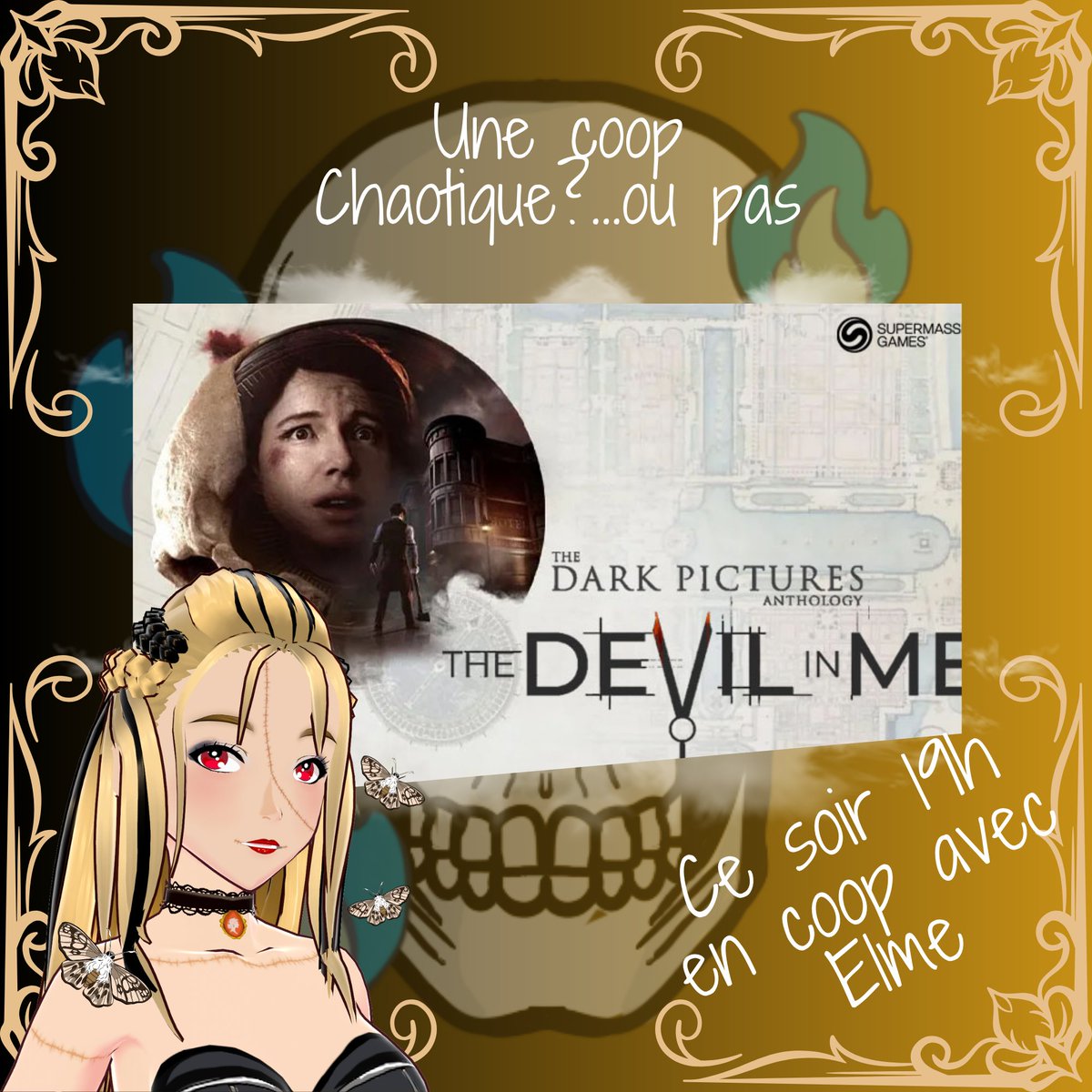 Save_Reene's tweet photo. Je poursuit ma série de live Halloween 🎃 ce soir 19h c'est coop avec @tv_elme sur Twitch 
https://t.co/xyFl81V4xf https://t.co/DKtb4jzsff