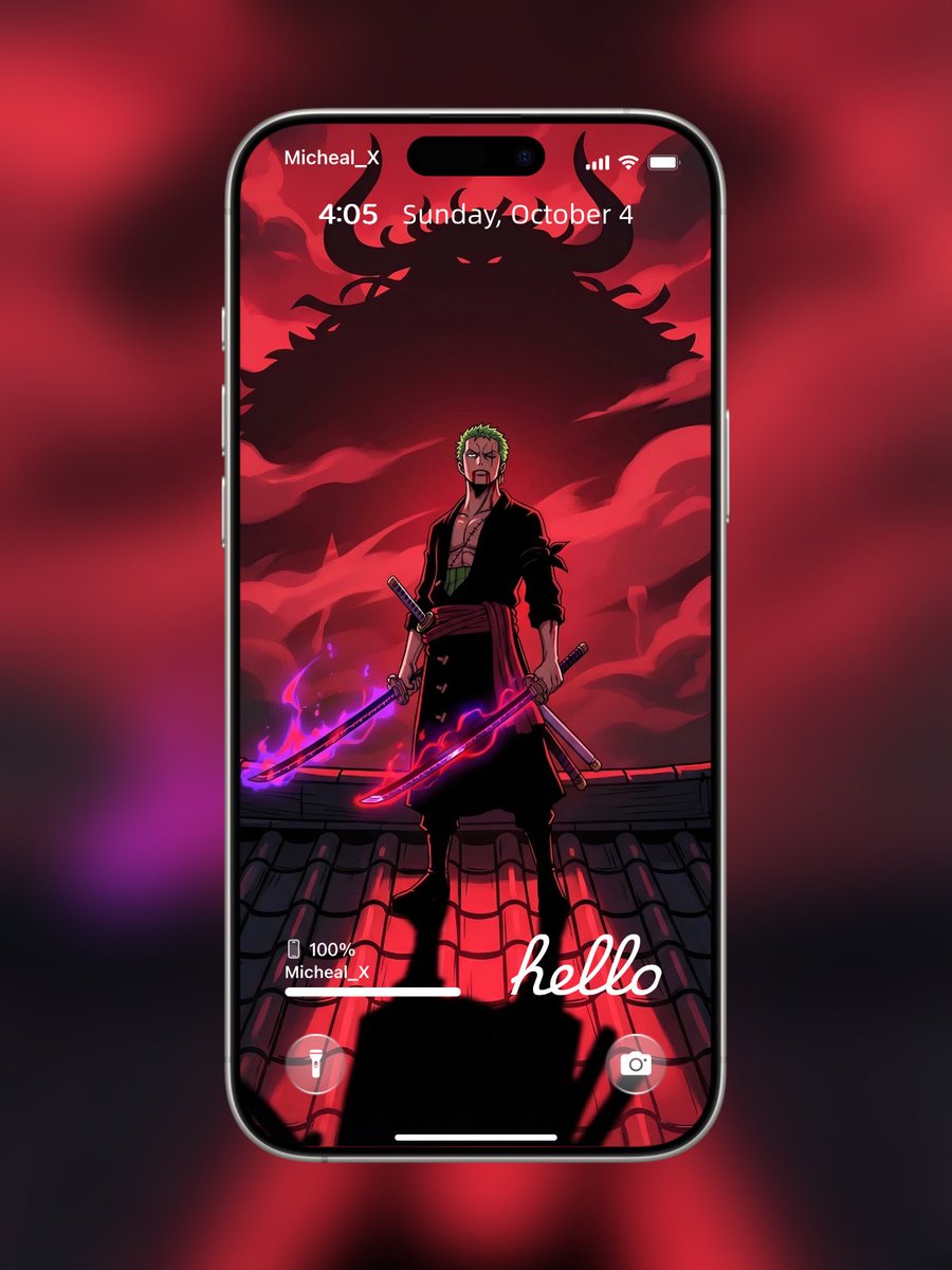 Micheal_X001's tweet photo. Facing the ultimate beast with a blade in each hand. ⚔️🔴
#Zoro #OnePiece #RoronoaZoro https://t.co/UcLfrAIuZj