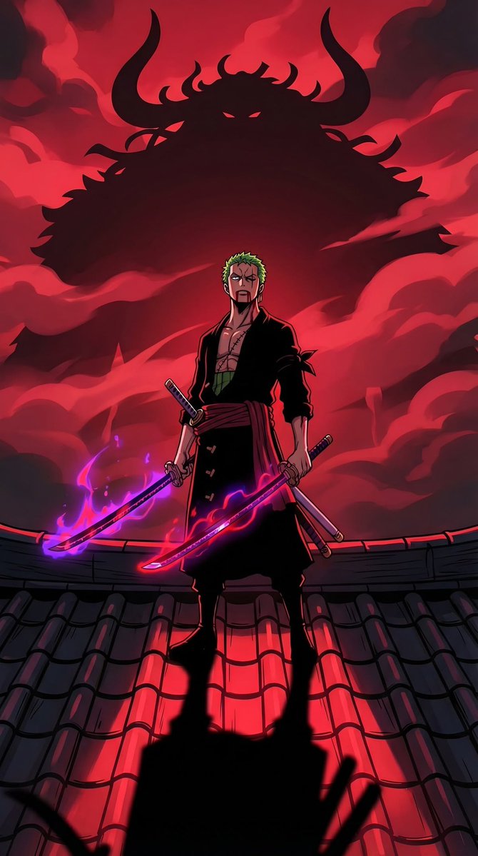 Micheal_X001's tweet photo. Facing the ultimate beast with a blade in each hand. ⚔️🔴
#Zoro #OnePiece #RoronoaZoro https://t.co/UcLfrAIuZj