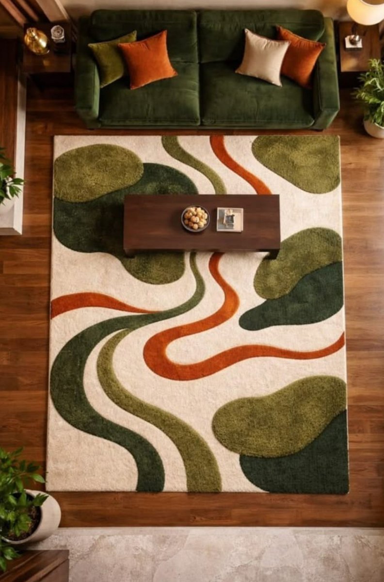 Arthetec's tweet photo. statement rug merges high pile comfort with 70s organic art https://t.co/UJWXAjJvmn