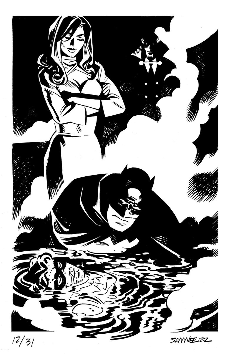 taliasghul's tweet photo. chris samnee pieces featuring talia in honor of #batober https://t.co/NwS7KCklUo