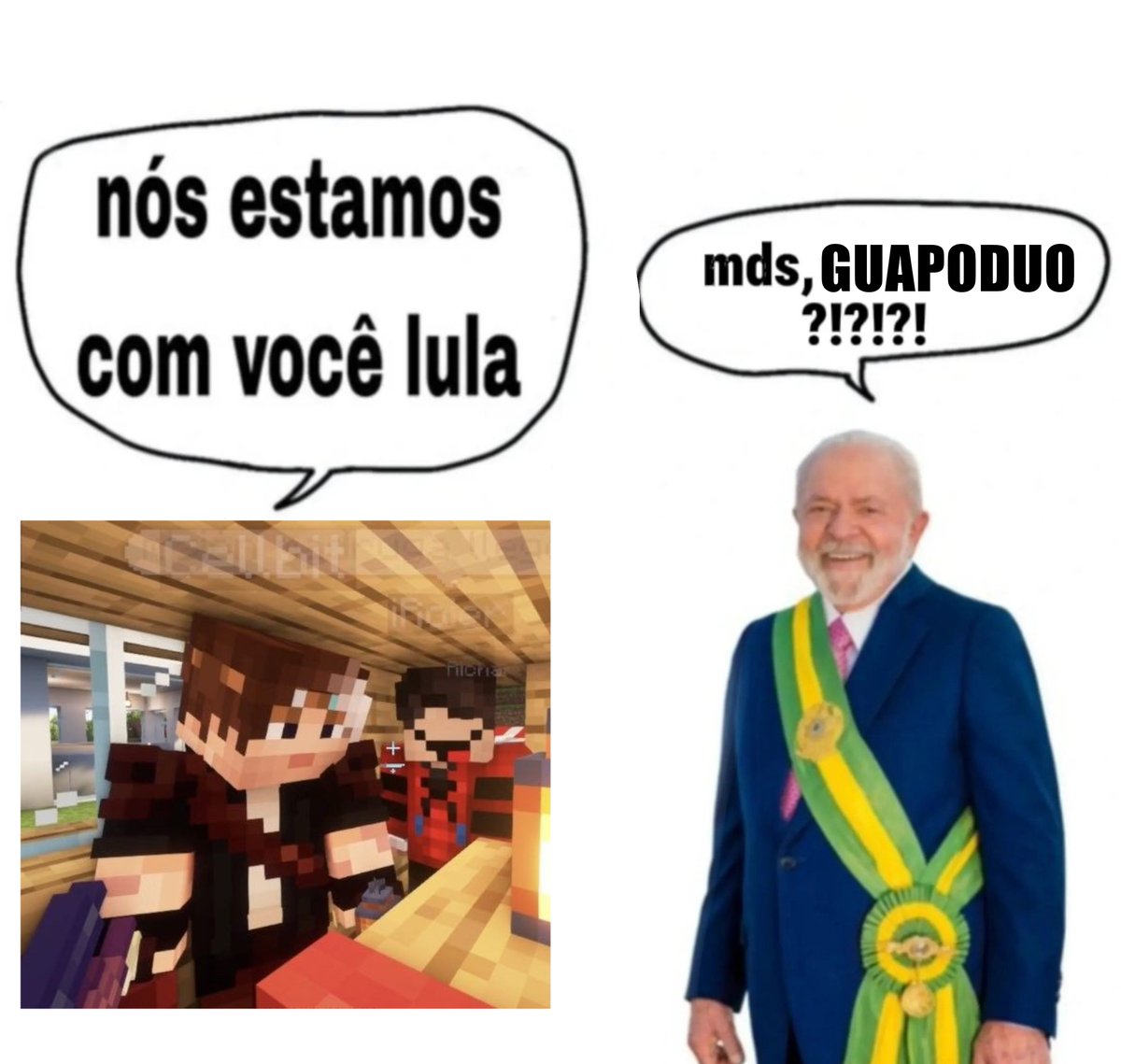 yukoier's tweet photo. tras eles de volta lula https://t.co/0iholkMaU4