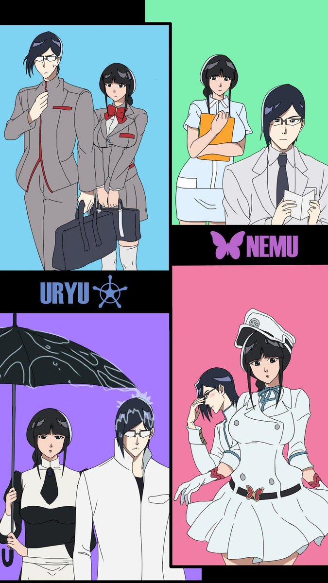 sanjay_yk's tweet photo. Ichigo X Orihime ❤️ and Uryu X Nemu 🫣

#BLEACHㅤㅤㅤ https://t.co/7CIkYcLZa9