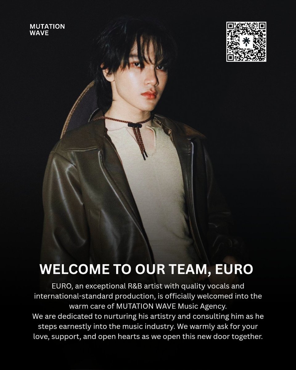 Mutationwave's tweet photo. We are delighted and deeply honored to announce that EURO has officially joined MUTATION WAVE Music Agency.

Let us unlock this new door together. Thank you so much

#EUROEURO #RNB #Newera #mutationwave https://t.co/B8nw5GT0jc
