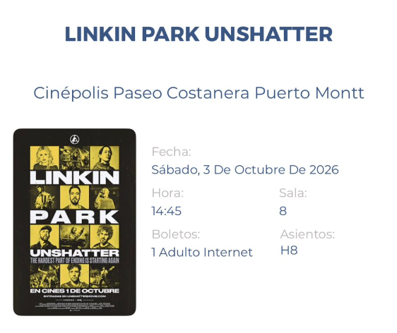 ekista_'s tweet photo. @LPLive This is the digital ticket from Cinepolis for the Unshatter screening! https://t.co/HPkjDQEbV6