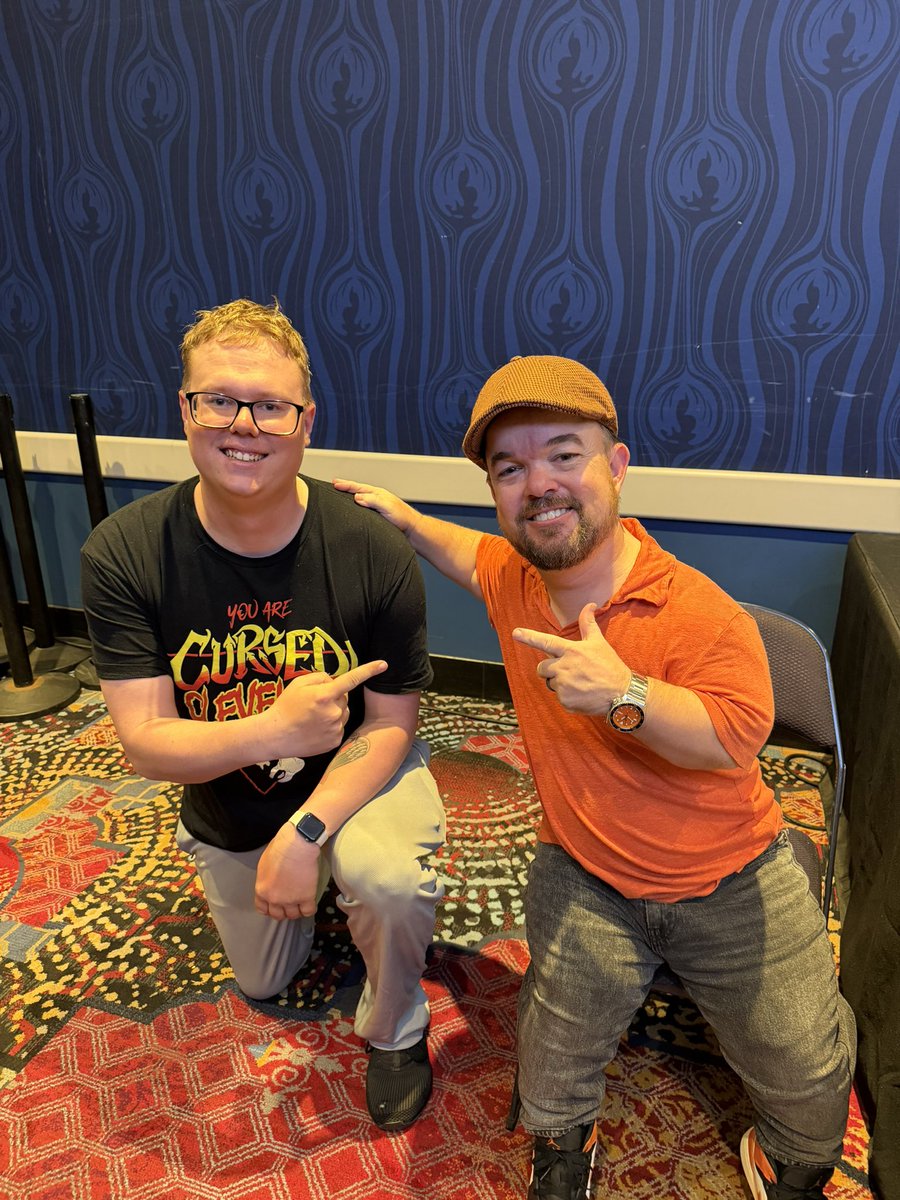 egavage1023's tweet photo. Once again, such an amazing time at Brad’s comedy show last night. Loved the fact that he got the reference of the shirt I wore last night. @funnybrad just remember, “You are CURSED!” https://t.co/4fypeLfLb6