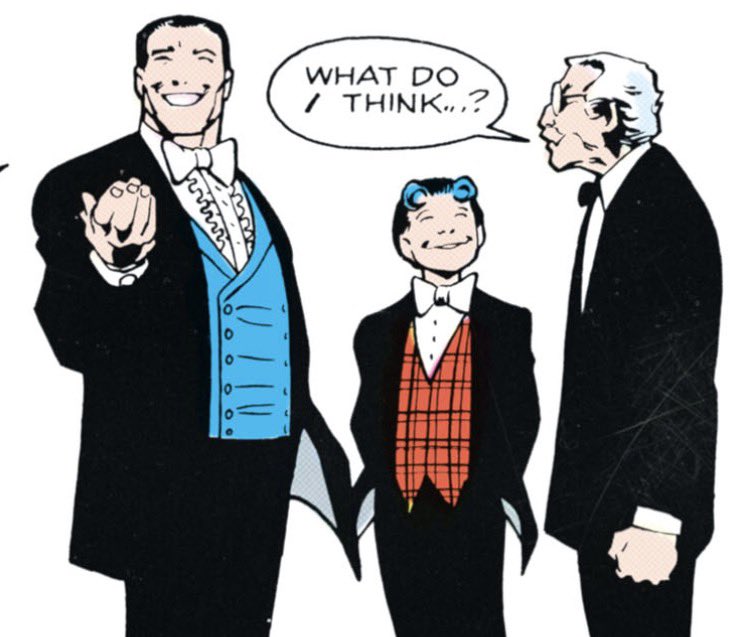 BlueberriChere's tweet photo. Dick vs Jason wearing suits for Bruce’s events https://t.co/pELR3vK8DC