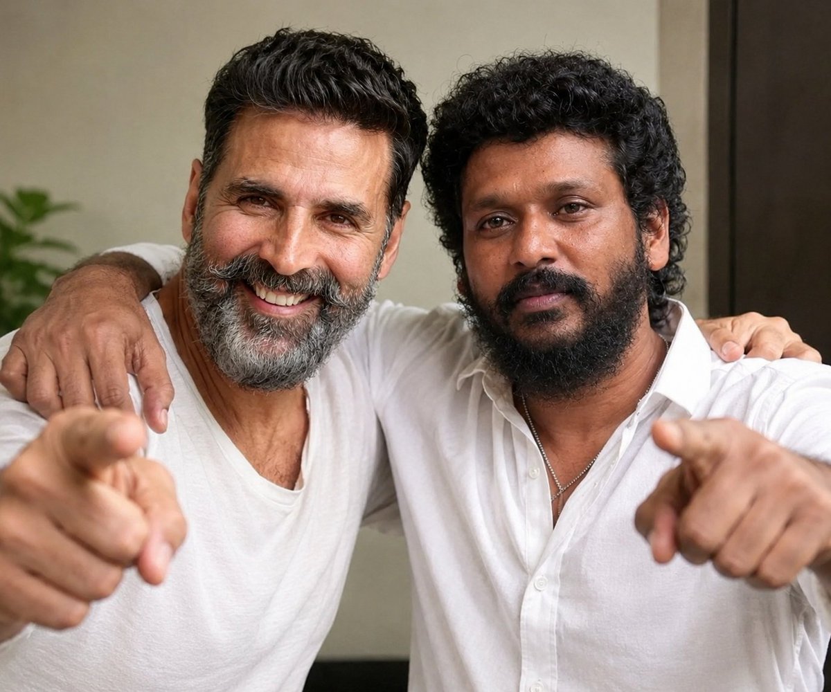 SagarTalkies's tweet photo. Crazy buzz, man! DAMN! 🔥

Ever since #AkshayKumar & #LokeshKanagaraj were spotted together yesterday, the internet has gone CRAZY! 👀🔥

If this collaboration is actually happening, Akshay Kumar could have a MASSIVE HIT on his hands. 💥

The hype around this combination is INSANE! 🥶🎬